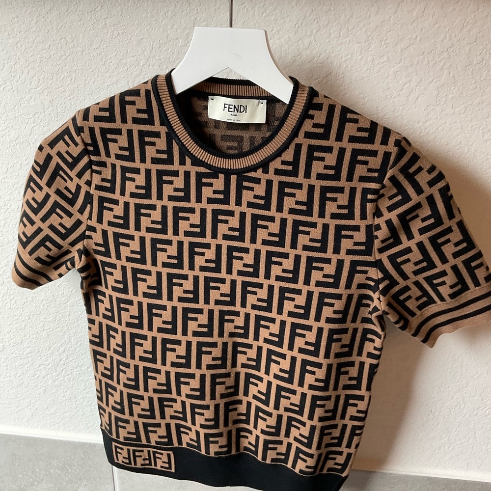 Fendi cardigan women’s small brown - Picture 4 of 7